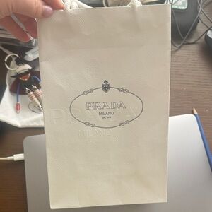 Prada paper shopper bag